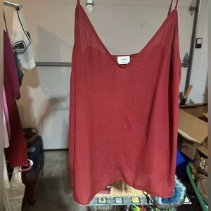 Red iridescent camisole